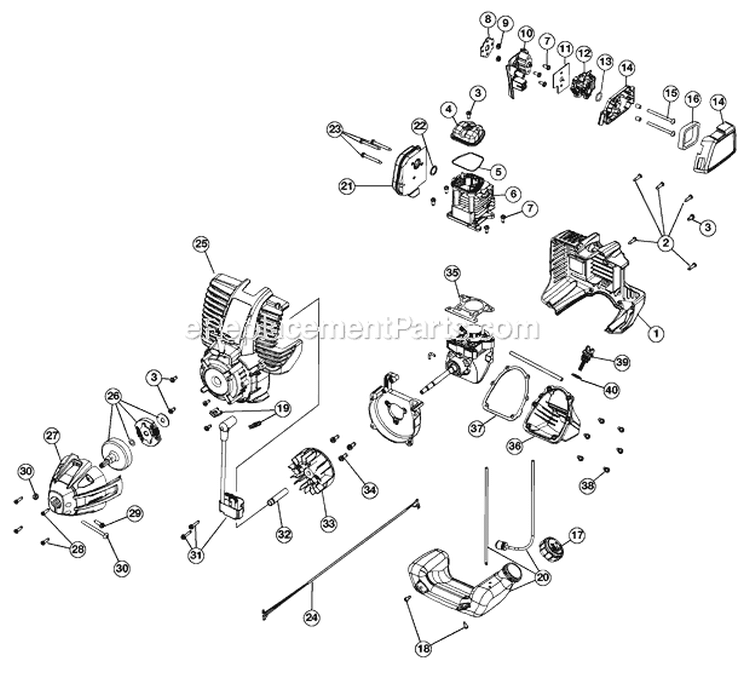 Page A Diagram and Parts List for 41AD457C755  Yard Man Trimmer